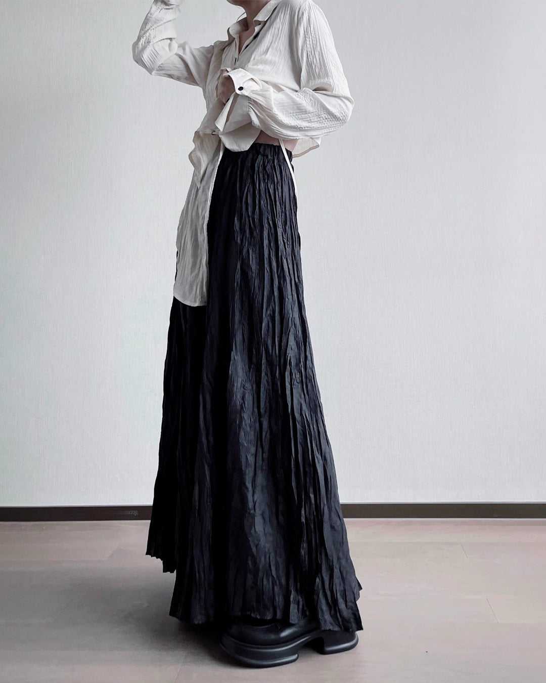 ♥IRREGULAR WRINKLED SKIRT