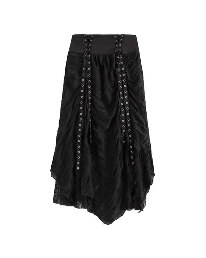 ♥LACE-UP CORSET MAXI SKIRT