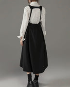 ♥SUSPENDER HIGH-WAIST FLARE SKIRT