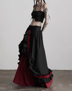 ♥CONTRAST COLOR LAYERED SKIRT