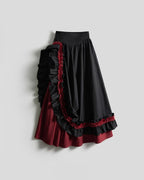 ♥CONTRAST COLOR LAYERED SKIRT