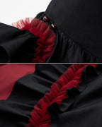 ♥CONTRAST COLOR LAYERED SKIRT