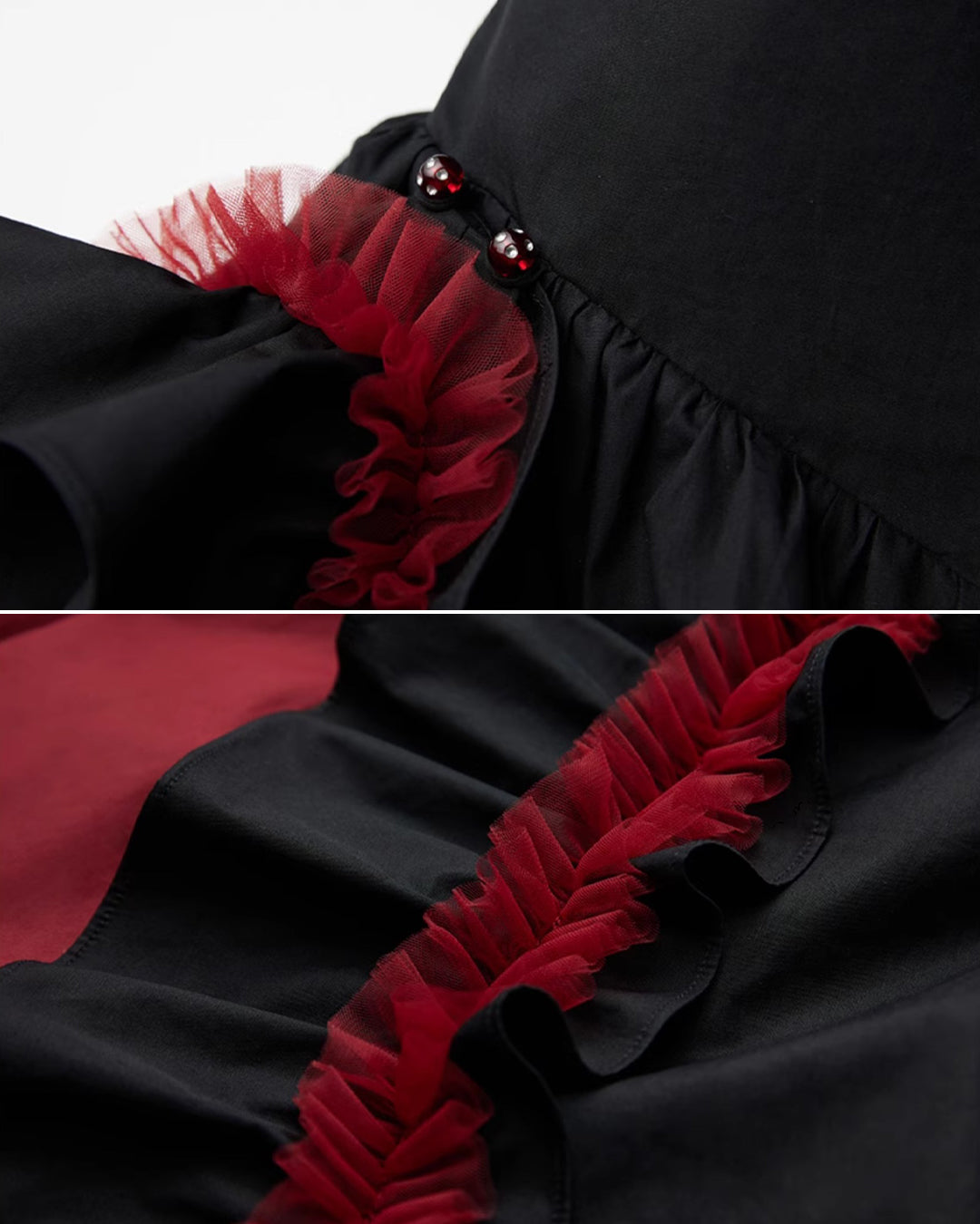 ♥CONTRAST COLOR LAYERED SKIRT