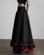 ♥CONTRAST COLOR LAYERED SKIRT