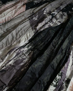 ♥ABSTRACT PRINT CRUSHED FLARED SKIRT