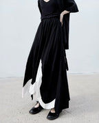 ♥BICOLOR IRREGULAR HEM SKIRT