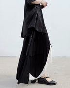 ♥BICOLOR IRREGULAR HEM SKIRT
