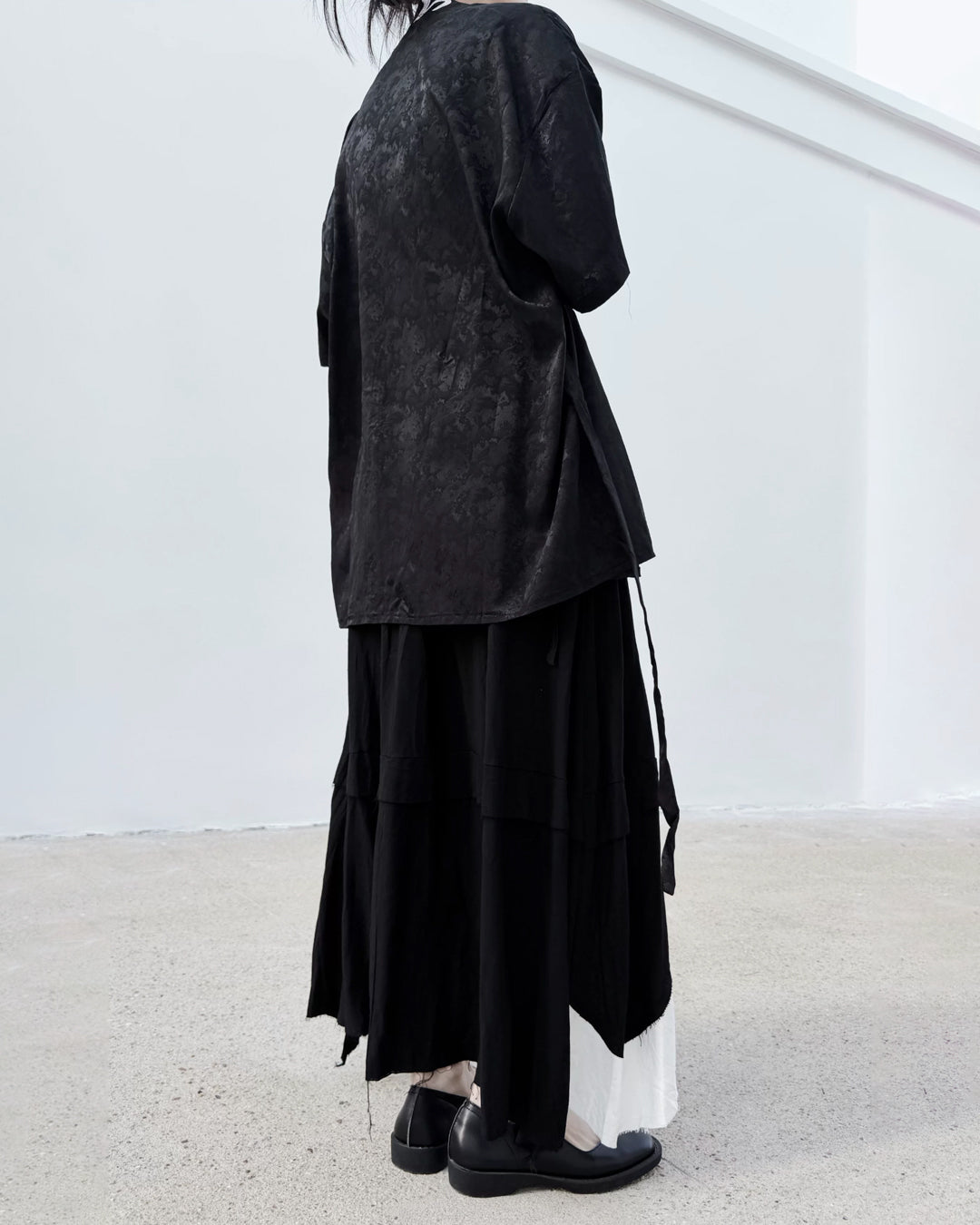 ♥BICOLOR IRREGULAR HEM SKIRT