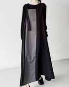 ♥TWO-TONE PLEATED SUSPENDER DRESS