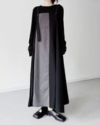 ♥TWO-TONE PLEATED SUSPENDER DRESS