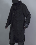 ♠STRIPE LATTICE FRINGE COAT