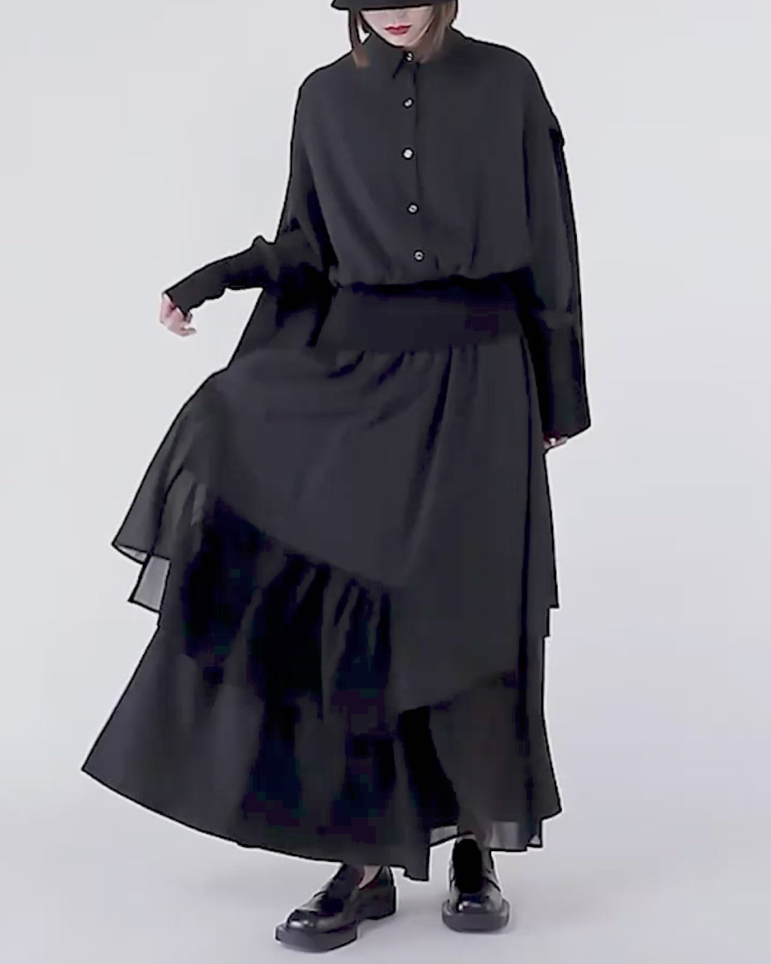 ♥CROW CAPE SHIRT