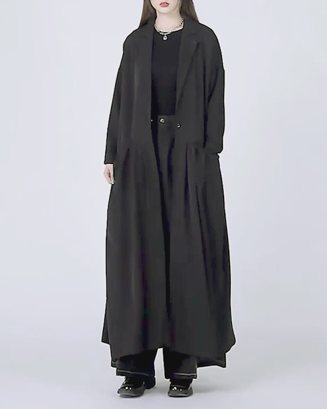 ♥LONG SHIRT JACKET – Black Gravity