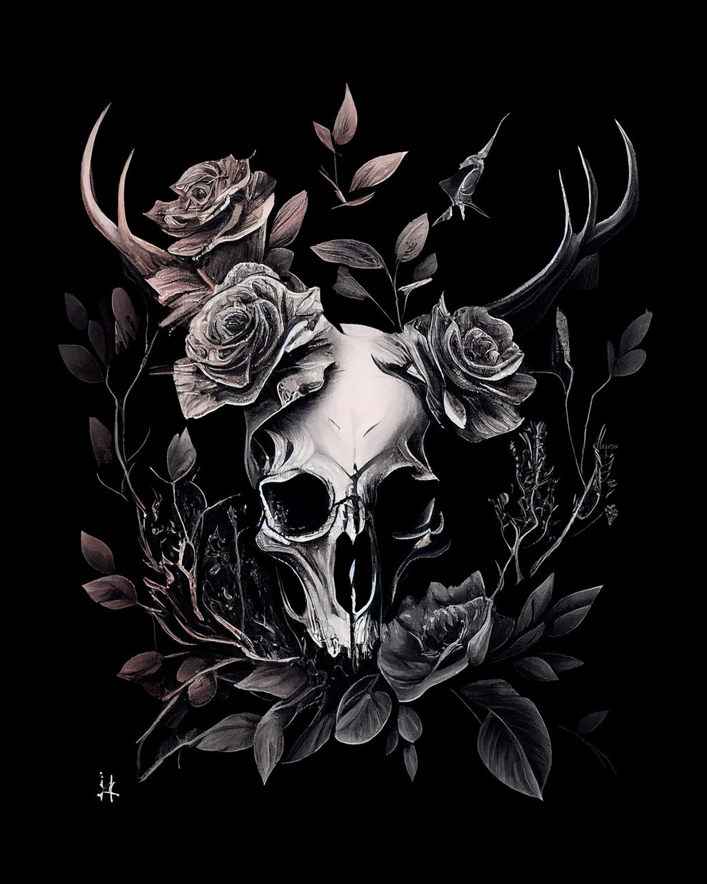 ♠♥SKULL & CROSSBONES BIG T-SHIRT