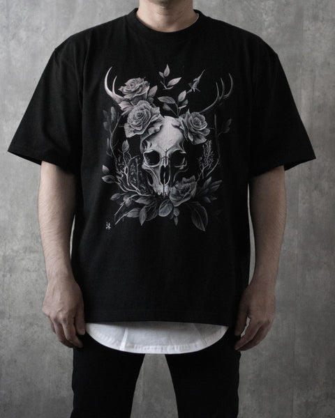 ♤♥SKULL & CROSSBONES BIG T-SHIRT – Black Gravity