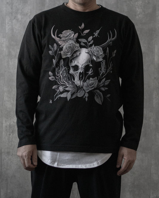 ♠♥SKULL & CROSSBONES LONG T-SHIRT