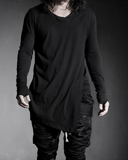 ♠ASYMMETRY SIDE SLIT L-SLEEVE