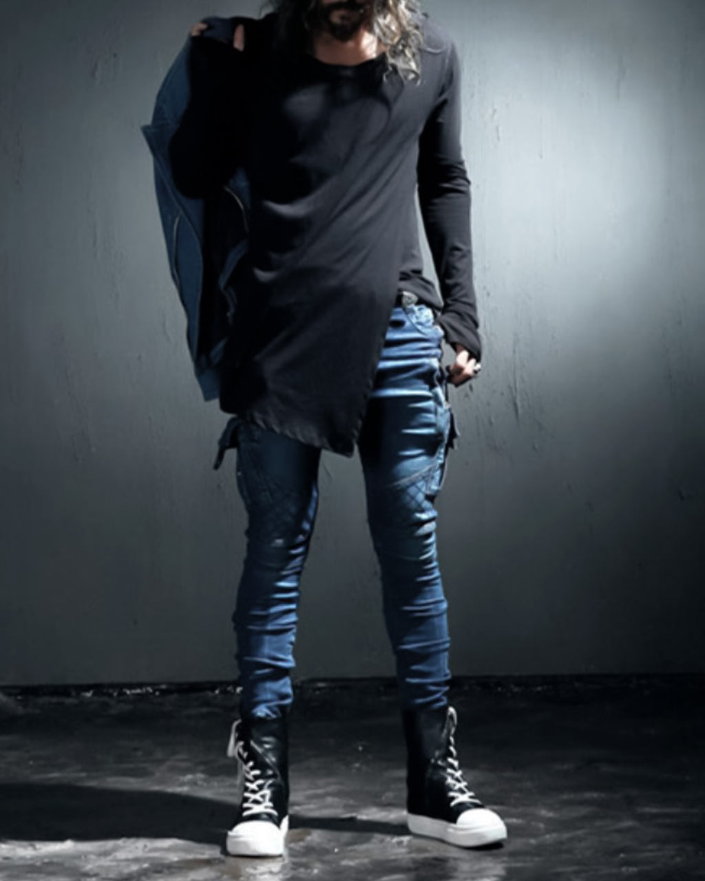 ♠ASYMMETRY SIDE SLIT L-SLEEVE