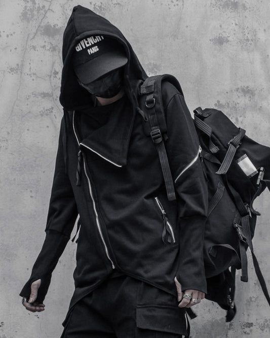 ♠ASYMMETRY ZIP HOODY