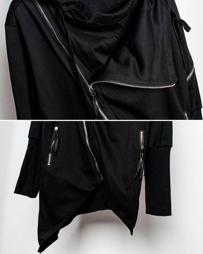 ♠ASYMMETRY ZIP HOODY