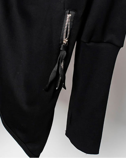 ♠ASYMMETRY ZIP HOODY