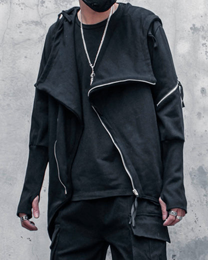 ♠ASYMMETRY ZIP HOODY