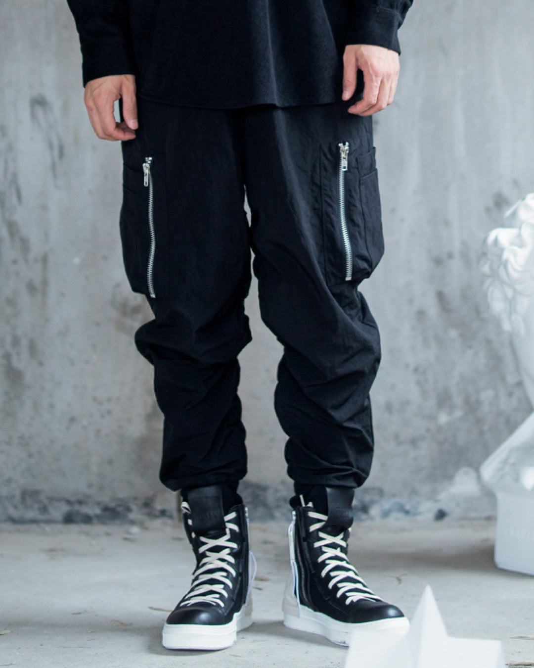 ♠ZIP CARGO HAREM PANTS