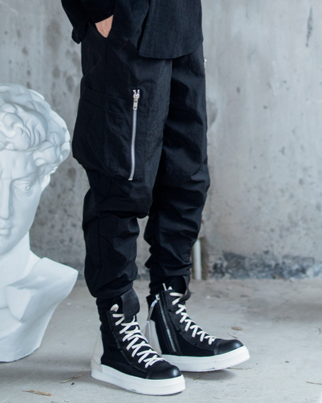 ♠ZIP CARGO HAREM PANTS