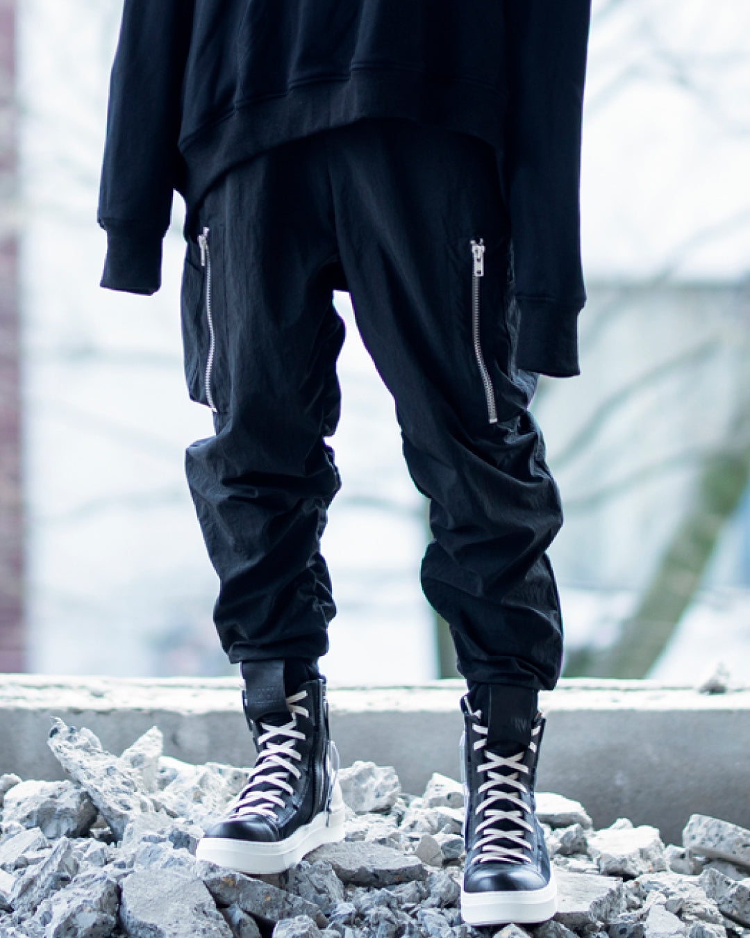 ♠ZIP CARGO HAREM PANTS
