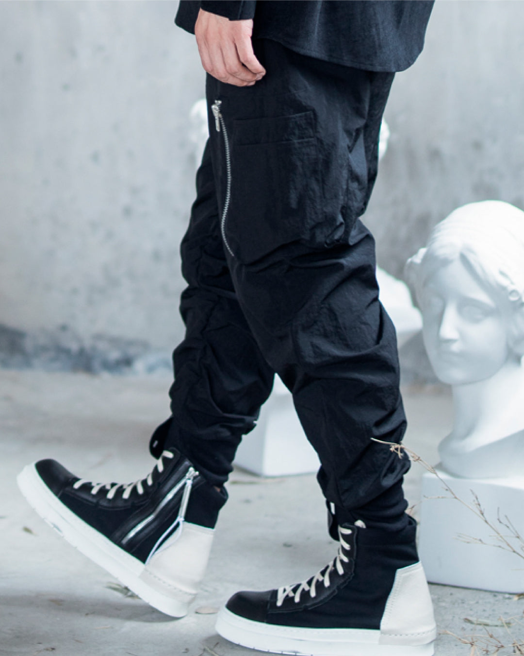 ♠ZIP CARGO HAREM PANTS