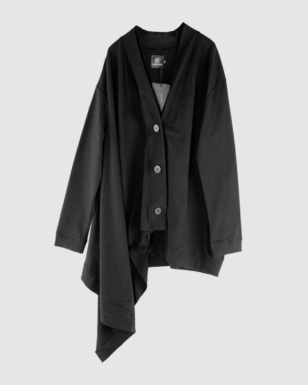 ♠♥COTTON ASYMMETRY DRAPE CARDIGAN