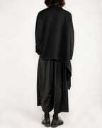 ♠♥COTTON ASYMMETRY DRAPE CARDIGAN