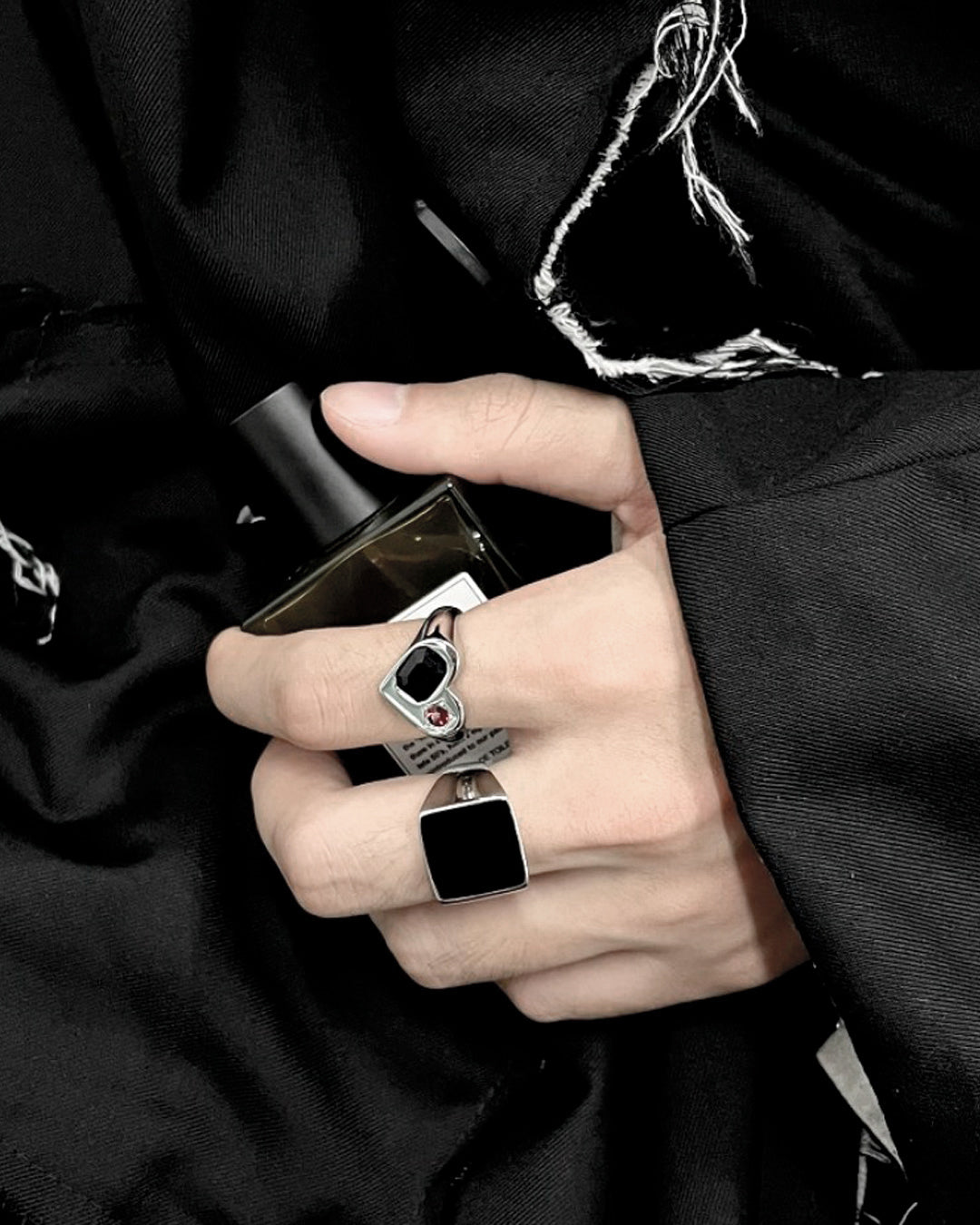 ♠♥SQUARE BLACK RING