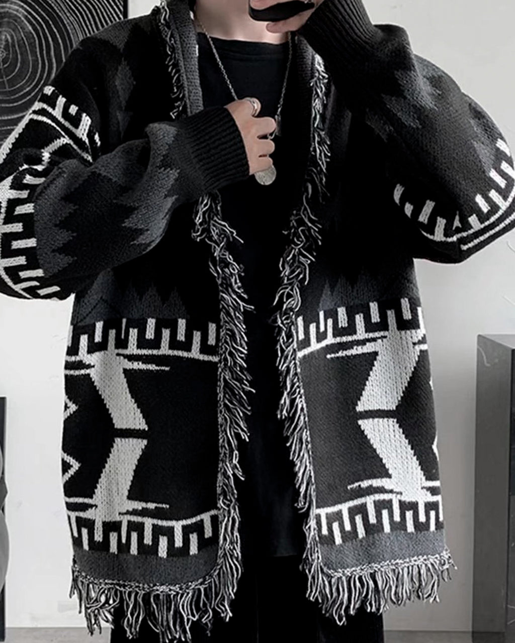 ♠♥NATIVE PATTERN CARDIGAN