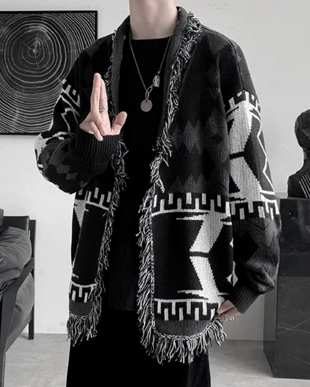 ♠♥NATIVE PATTERN CARDIGAN