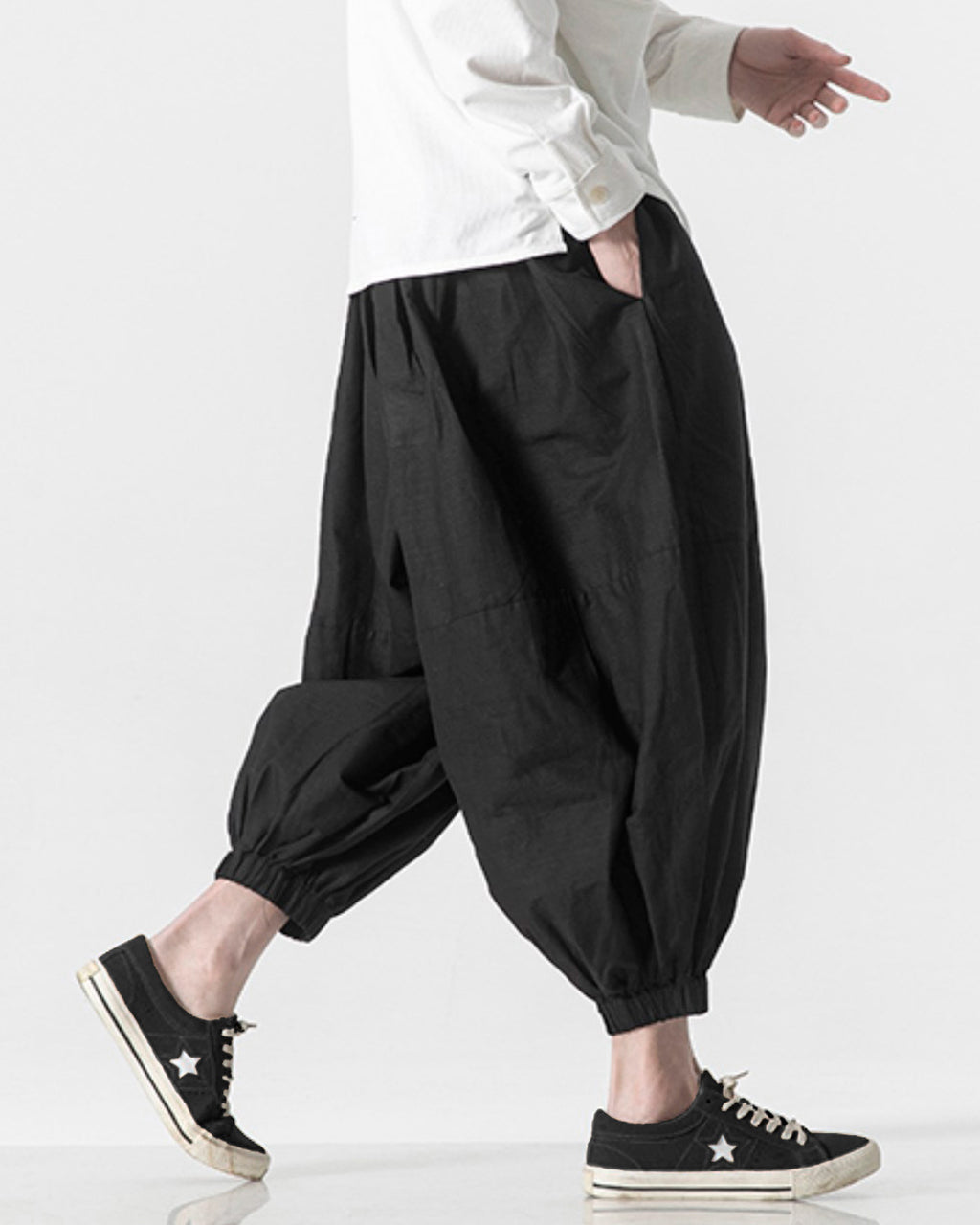 ♠♥COTTON LINEN BALLOON PANTS