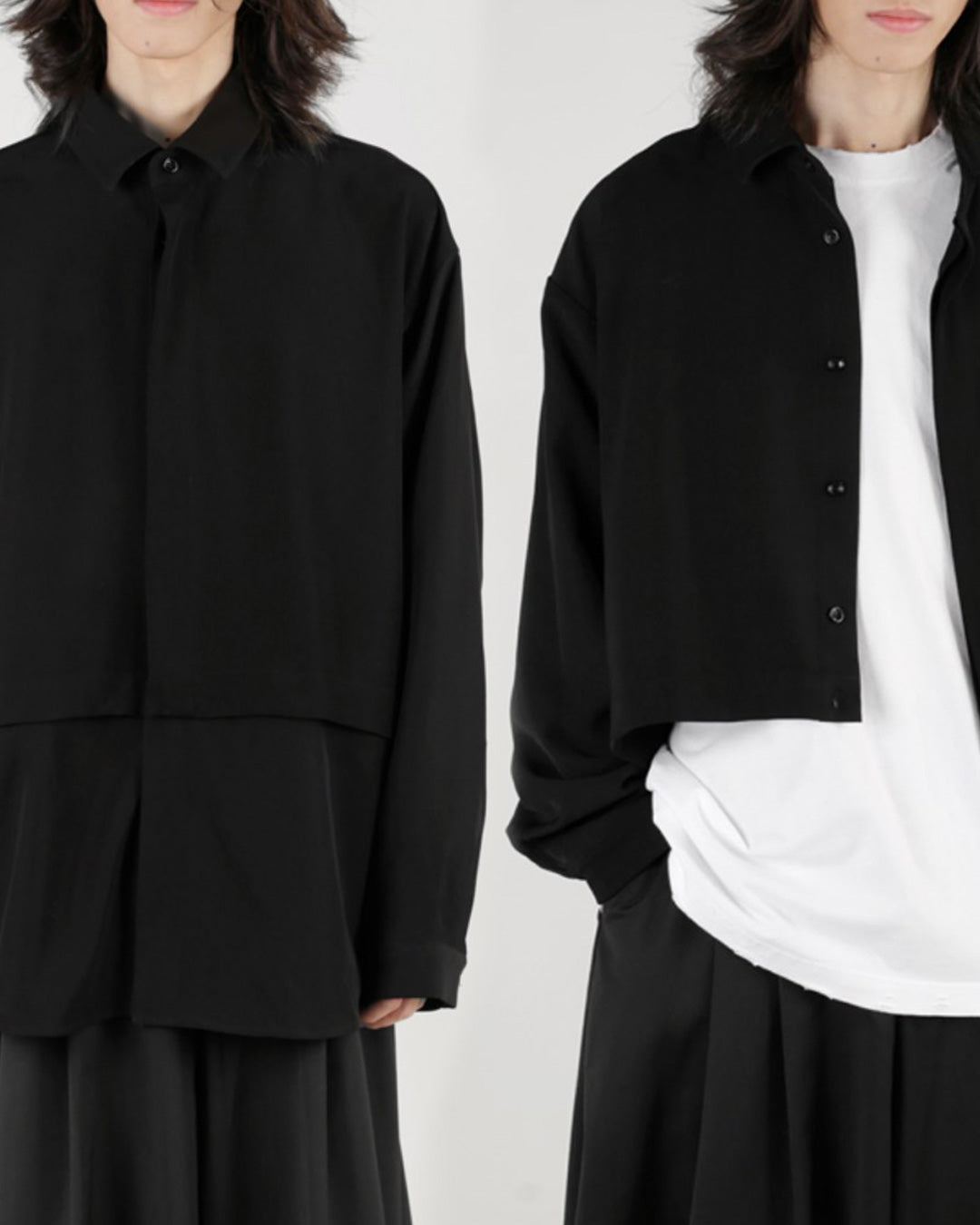 ♠♥LONG & SHORT MULTIWAY SHIRT