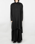 ♠♥COTTON LINEN IRREGULAR HEM SHIRT