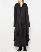 ♠♥COTTON LINEN IRREGULAR HEM SHIRT