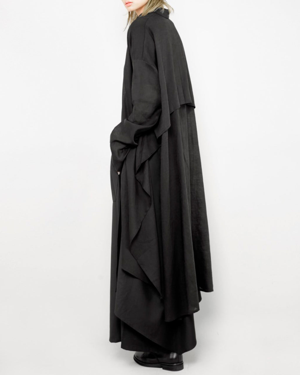 ♠♥COTTON LINEN IRREGULAR HEM SHIRT