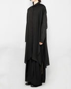 ♠♥COTTON LINEN IRREGULAR HEM SHIRT