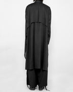 ♠♥COTTON LINEN IRREGULAR HEM SHIRT