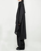♠♥COTTON LINEN IRREGULAR HEM SHIRT