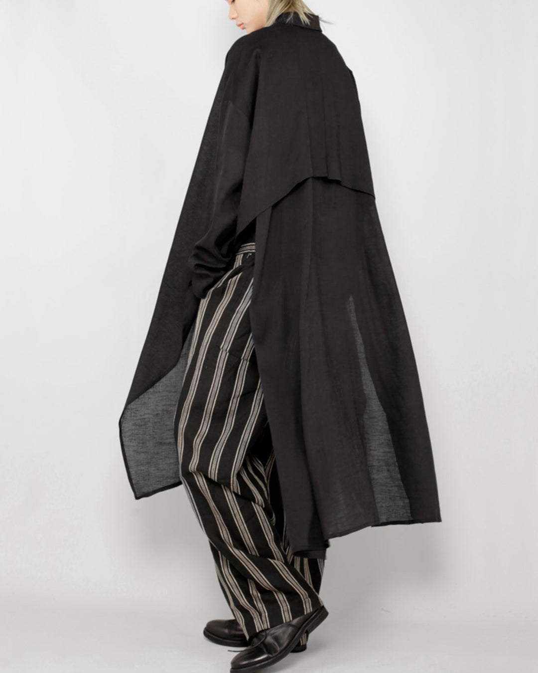 ♠♥COTTON LINEN IRREGULAR HEM SHIRT