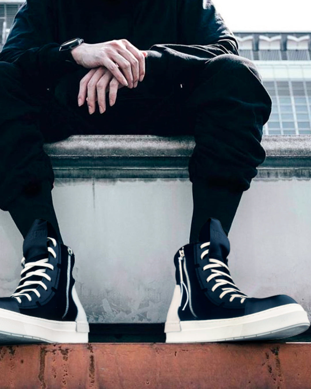 ♠♥LACE UP×ZIP HIGH CUT SNEAKER