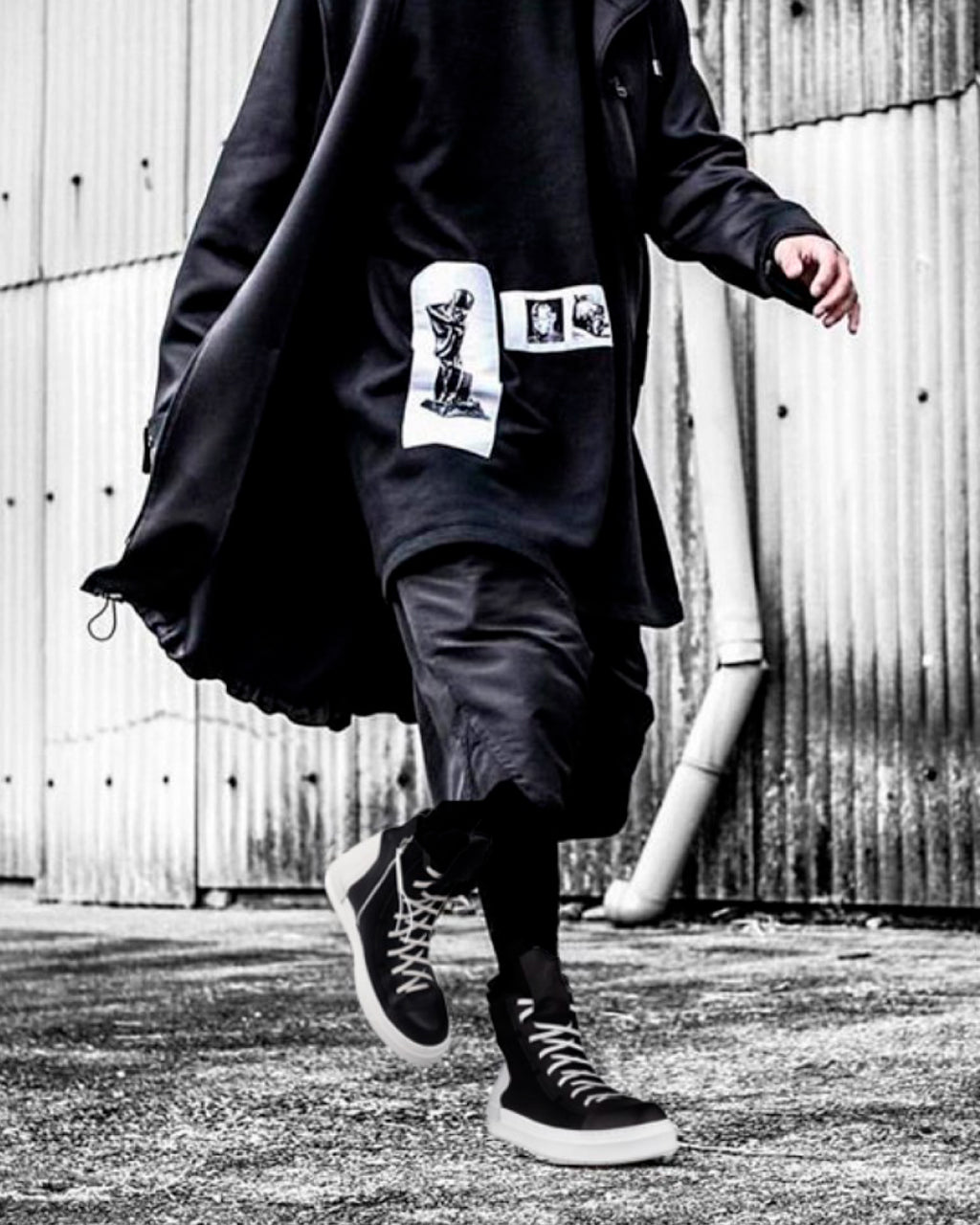 ♠♥LACE UP×ZIP HIGH CUT SNEAKER