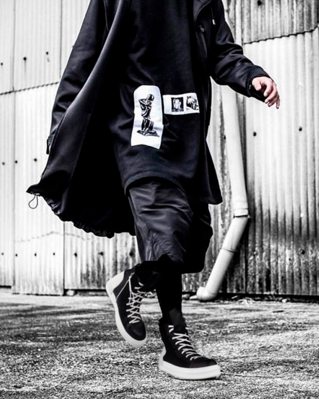 ♠♥LACE UP×ZIP HIGH CUT SNEAKER