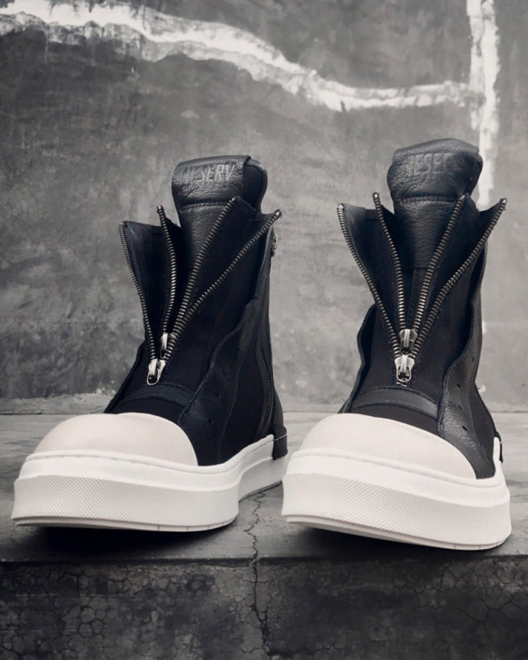 ♠♥DOUBLE ZIP HIGH CUT SNEAKER