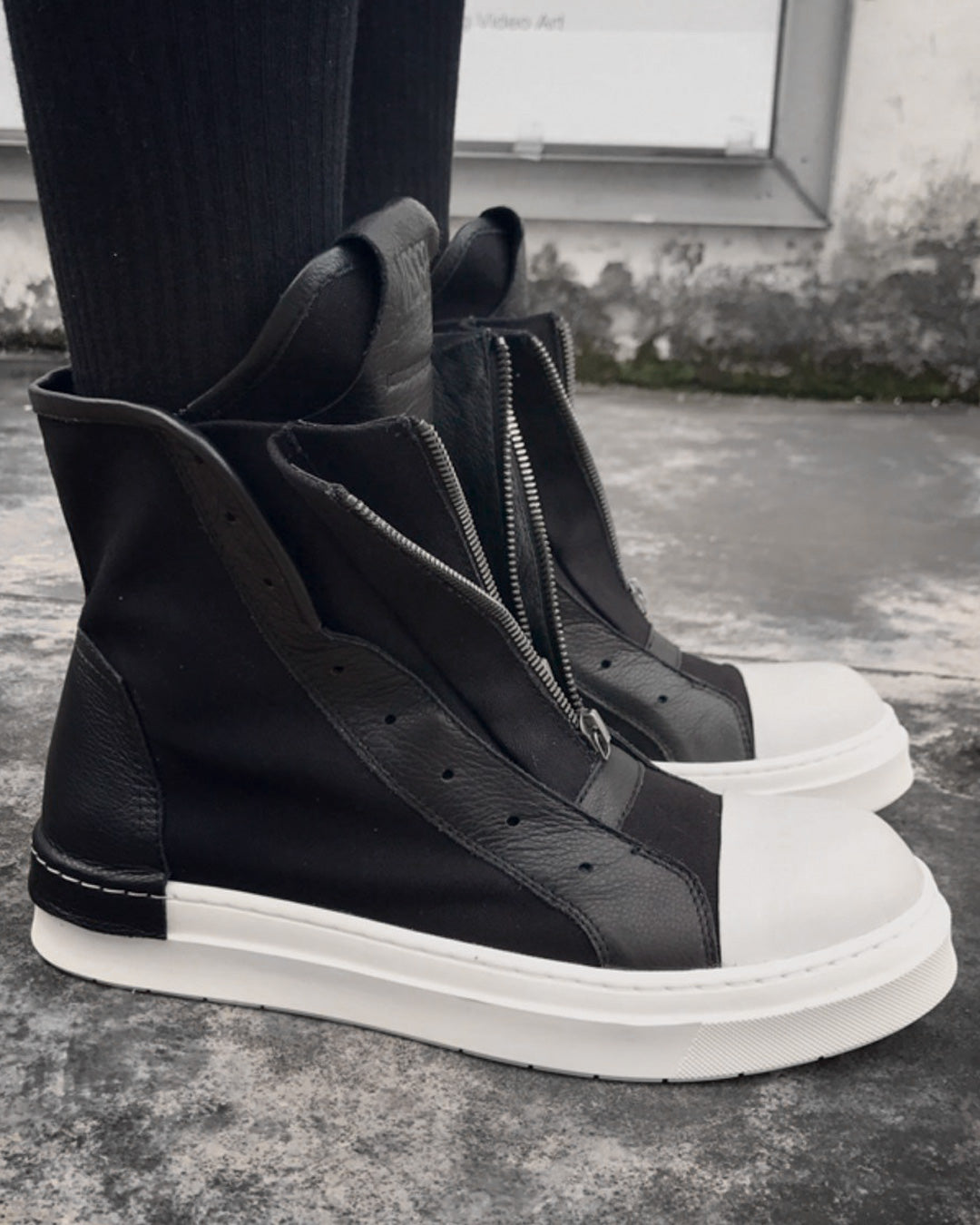 ♠♥DOUBLE ZIP HIGH CUT SNEAKER