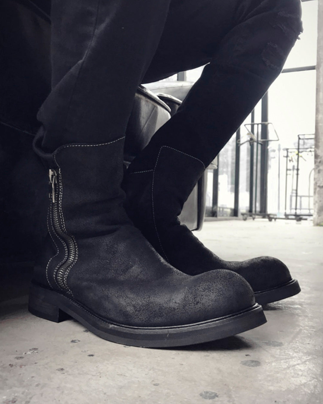 ♠♥SIDE ZIPPER BOOTS